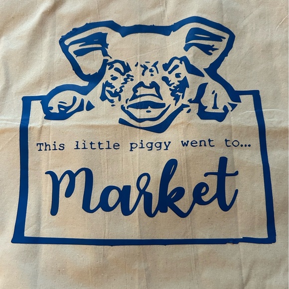 Cloth shopping bag- this little piggy went to market- new - Picture 5 of 5